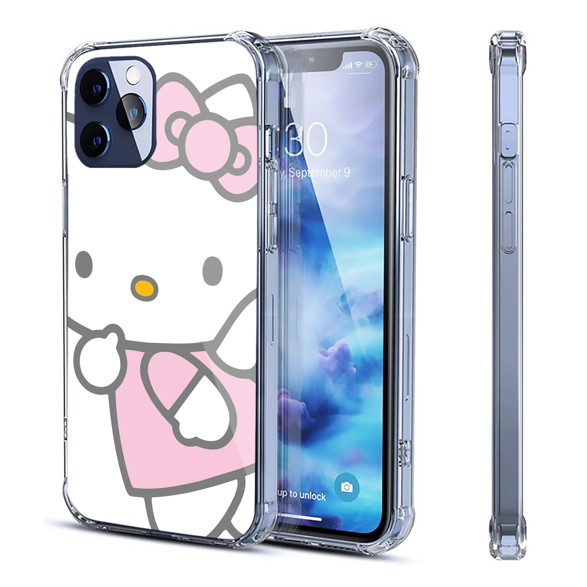 （画像用） Hello Kitty ハローキティ 【iPhone 12シリーズ対応】透明スマホケース（クリアソフトケース）